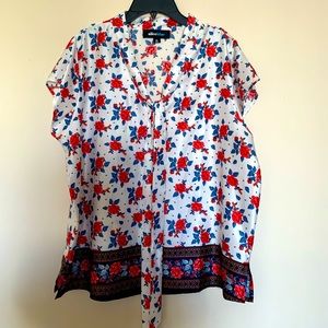 XL Alice Blue Floral Blouse